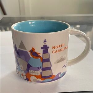 Starbucks North Carolina You Are Here Mug with Blue Interior